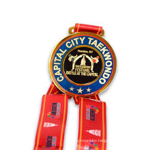 Low price medal ribbon custom 3d zinc alloy race medals
